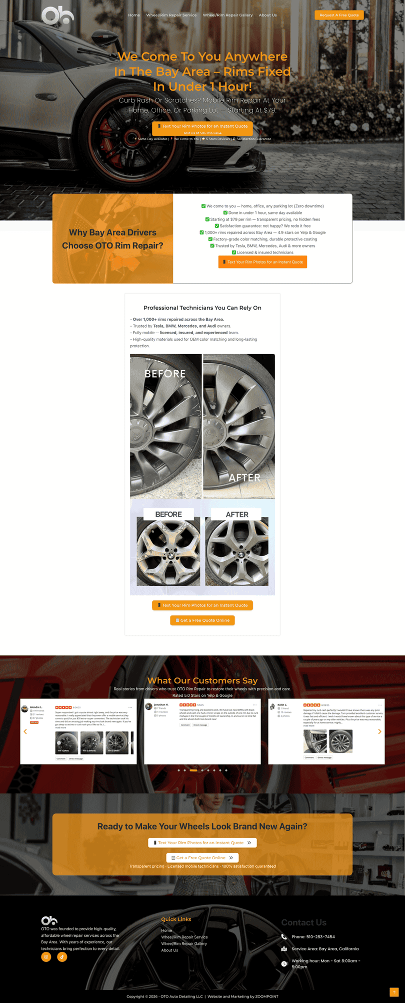 汽车 Rim 修复客户网站